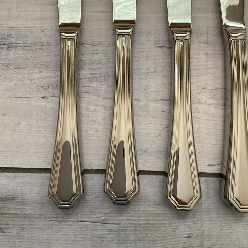 Wallace ARLINGTON‎ Steak Knives Set Of 6 Stainless Steel Flatware #4